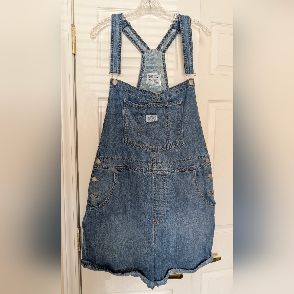 Levi's Light Blue Denim Overalls with Branded Patch
